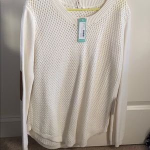 August Mist Josey Elbow Patch Pullover